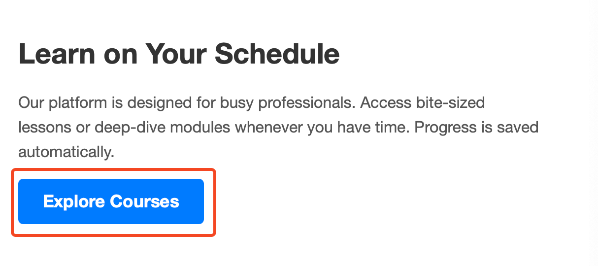 Screenshot der Website mit geöffneten Chrome DevTools, die den Sektions-CTA-Button zeigen.